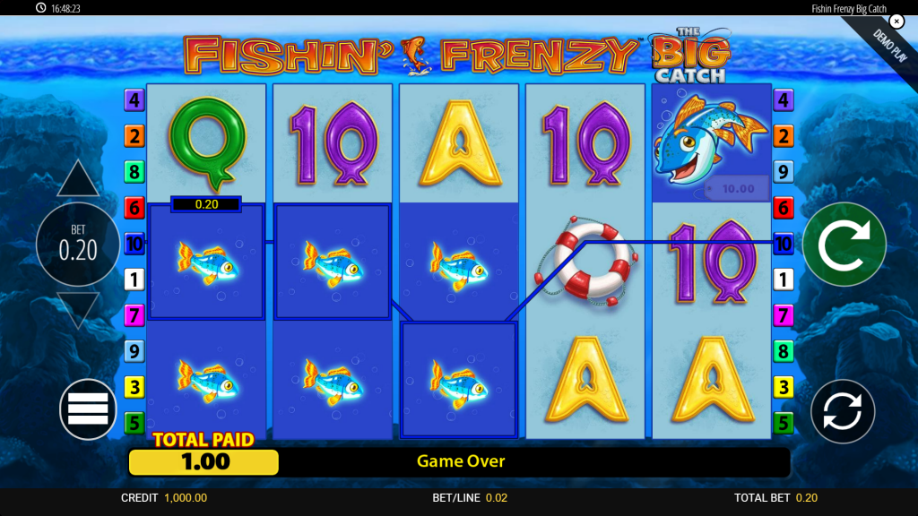 Fishin' Frenzy the big catch base hit